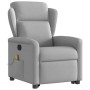 Sillón de masaje reclinable de pie de tela gris nube by , Armchairs - Ref: Foro24-3303153, Price: 271,58 €, Discount: %