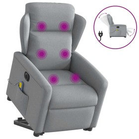 Sillón de masaje eléctrico reclinable elevable tela gris claro von , Sessel - Ref: Foro24-3303164, Preis: 305,79 €, Rabatt: %