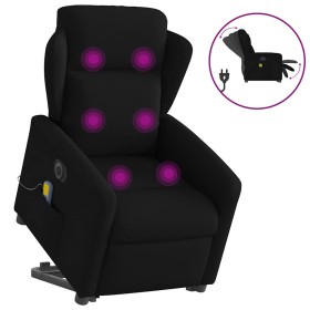 Sillón de masaje eléctrico reclinable elevable tela negro by , Armchairs - Ref: Foro24-3303166, Price: 317,71 €, Discount: %
