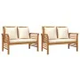 5-piece garden furniture set with solid acacia wood cushions by vidaXL, Garden sets - Ref: Foro24-3058096, Price: 690,93 €, D...