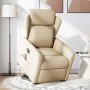 Sillón de masaje eléctrico reclinable elevable tela crema by , Armchairs - Ref: Foro24-3303172, Price: 332,00 €, Discount: %