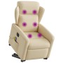 Sillón de masaje eléctrico reclinable elevable tela crema by , Armchairs - Ref: Foro24-3303172, Price: 332,00 €, Discount: %