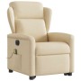 Sillón de masaje eléctrico reclinable elevable tela crema by , Armchairs - Ref: Foro24-3303172, Price: 332,00 €, Discount: %