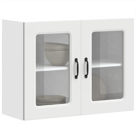 Armario pared cocina puerta de cristal Kalmar blanca by , Kitchen cabinets - Ref: Foro24-853607, Price: 87,12 €, Discount: %