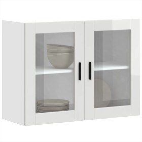 Armario pared para cocina puerta cristal Porto blanco brillante de , Armarios de cocina - Ref: Foro24-854089, Precio: 97,62 €...