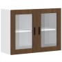Armario de pared para cocina puerta cristal Porto roble marrón von , Küchenschränke - Ref: Foro24-854094, Preis: 82,78 €, Rab...
