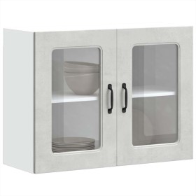 Armario pared cocina puerta de cristal Kalmar gris hormigón von , Küchenschränke - Ref: Foro24-853611, Preis: 90,35 €, Rabatt: %