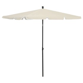 Garden umbrella with sand-colored pole 210x140 cm by vidaXL, Umbrellas - Ref: Foro24-315543, Price: 57,89 €, Discount: %