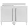 Fregadero de cocina profesional acero inoxidable 120x60x96 cm de vidaXL, Restauración - Ref: Foro24-3058270, Precio: 526,10 €...
