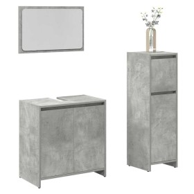 Set muebles de baño 2 piezas madera contrachapada gris hormigón von , Badezimmermöbel - Ref: Foro24-3324852, Preis: 98,22 €, ...