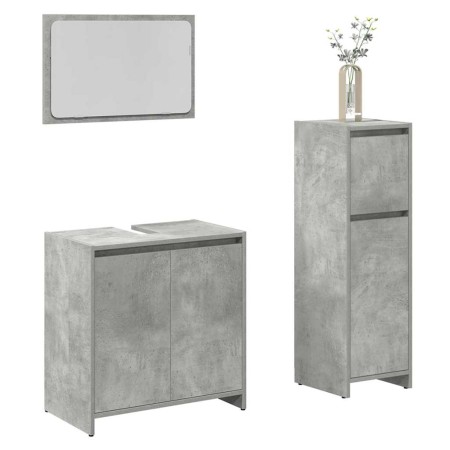 Set muebles de baño 2 piezas madera contrachapada gris hormigón von , Badezimmermöbel - Ref: Foro24-3324852, Preis: 98,22 €, ...