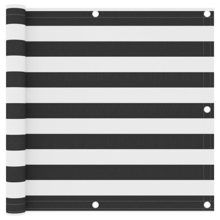 Toldo para balcón tela oxford gris antracita y blanco 90x400 cm en Sombrillas | Comprar online en Foro24