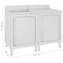 Fregadero de cocina profesional acero inoxidable 120x60x96 cm de vidaXL, Restauración - Ref: Foro24-3058270, Precio: 526,10 €...