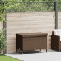 Caja de almacenaje jardín ruedas ratán PE marrón 110x55x73 cm by , Outdoor storage boxes - Ref: Foro24-4103827, Price: 112,54...