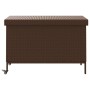 Caja de almacenaje jardín ruedas ratán PE marrón 110x55x73 cm by , Outdoor storage boxes - Ref: Foro24-4103827, Price: 112,54...