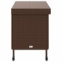 Caja de almacenaje jardín ruedas ratán PE marrón 110x55x73 cm by , Outdoor storage boxes - Ref: Foro24-4103827, Price: 112,54...