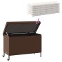 Caja de almacenaje jardín ruedas ratán PE marrón 110x55x73 cm by , Outdoor storage boxes - Ref: Foro24-4103827, Price: 112,54...