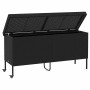 Caja almacenaje jardín ruedas ratán sintético negro 160x55x75cm von , Aufbewahrungsboxen für den Außenbereich - Ref: Foro24-4...