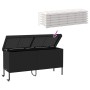 Caja almacenaje jardín ruedas ratán sintético negro 160x55x75cm von , Aufbewahrungsboxen für den Außenbereich - Ref: Foro24-4...