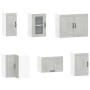 Mueble cocina Lucca gris hormigón 11 pzas madera contrachapada