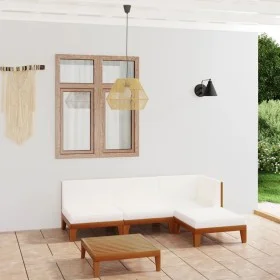 Garden furniture set with 5 pieces and solid acacia wood cushions. by vidaXL, Garden sets - Ref: Foro24-3058106, Price: 545,6...