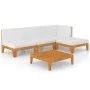 Garden furniture set with 5 pieces and solid acacia wood cushions. by vidaXL, Garden sets - Ref: Foro24-3058106, Price: 545,6...