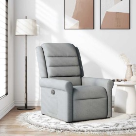 Sillón reclinable de tela gris claro by , Armchairs - Ref: Foro24-4015636, Price: 207,39 €, Discount: %