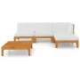 Garden furniture set with 5 pieces and solid acacia wood cushions. by vidaXL, Garden sets - Ref: Foro24-3058106, Price: 545,6...