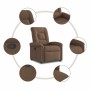 Sillón reclinable de tela marrón by , Armchairs - Ref: Foro24-4015620, Price: 192,37 €, Discount: %
