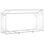 Leñero cubierta lluvia 200,5x60,5x110,5 cm acero galvanizado