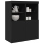 Aparador negro 81x37x100 cm madera de ingeniería von , Schließfächer und Lagerschränke - Ref: Foro24-3318618, Preis: 136,80 €...