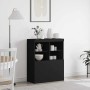 Aparador negro 81x37x100 cm madera de ingeniería von , Schließfächer und Lagerschränke - Ref: Foro24-3318618, Preis: 136,80 €...
