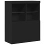 Aparador negro 81x37x100 cm madera de ingeniería von , Schließfächer und Lagerschränke - Ref: Foro24-3318618, Preis: 136,80 €...