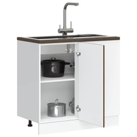 Mueble bajo para fregadero de madera de ingeniería roble marrón de , Armarios de cocina - Ref: Foro24-854295, Precio: 77,26 €...