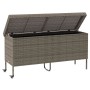 Caja almacenaje jardín ruedas ratán sintético gris 160x55x75 cm by , Outdoor storage boxes - Ref: Foro24-4103833, Price: 146,...