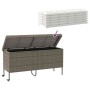 Caja almacenaje jardín ruedas ratán sintético gris 160x55x75 cm by , Outdoor storage boxes - Ref: Foro24-4103833, Price: 146,...