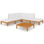 Gartenmöbel- und Kissenset 7-teilig aus massivem Akazienholz von vidaXL, Gartensets - Ref: Foro24-3058102, Preis: 681,38 €, R...