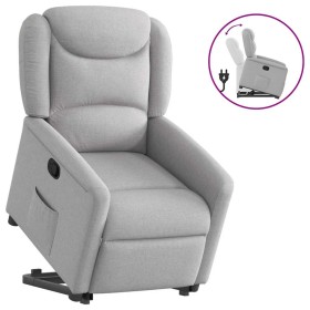 Sillón reclinable elevable de tela gris nube de , Sillones - Ref: Foro24-3303203, Precio: 279,78 €, Descuento: %