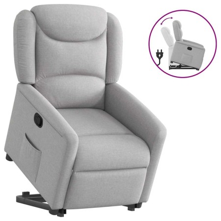 Sillón reclinable elevable de tela gris nube de , Sillones - Ref: Foro24-3303203, Precio: 273,52 €, Descuento: %