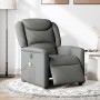 Sillón reclinable de masaje eléctrico tela gris oscuro
