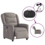 Sillón reclinable de masaje eléctrico tela gris taupe
