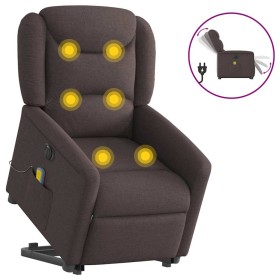 Sillón masaje eléctrico reclinable elevable tela marrón oscuro von , Sessel - Ref: Foro24-3303229, Preis: 320,23 €, Rabatt: %