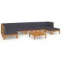 Garden furniture and cushions set 8 pieces solid acacia wood by vidaXL, Garden sets - Ref: Foro24-3058151, Price: 964,32 €, D...