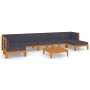 Gartenmöbel- und Kissenset 8-teilig aus massivem Akazienholz von vidaXL, Gartensets - Ref: Foro24-3058151, Preis: 979,34 €, R...