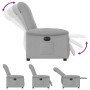 Sillón reclinable eléctrico de tela gris nube by , Armchairs - Ref: Foro24-3303243, Price: 237,98 €, Discount: %