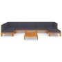 Garden furniture and cushions set 8 pieces solid acacia wood by vidaXL, Garden sets - Ref: Foro24-3058151, Price: 979,34 €, D...