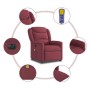 Sillón de masaje reclinable eléctrico tela rojo tinto by , Armchairs - Ref: Foro24-3303187, Price: 253,81 €, Discount: %