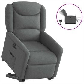Sillón eléctrico reclinable elevable de tela gris oscuro by , Armchairs - Ref: Foro24-3303215, Price: 306,26 €, Discount: %