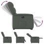 Sillón eléctrico reclinable elevable de tela gris oscuro de , Sillones - Ref: Foro24-3303215, Precio: 306,15 €