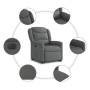 Sillón eléctrico reclinable elevable de tela gris oscuro by , Armchairs - Ref: Foro24-3303215, Price: 306,26 €, Discount: %
